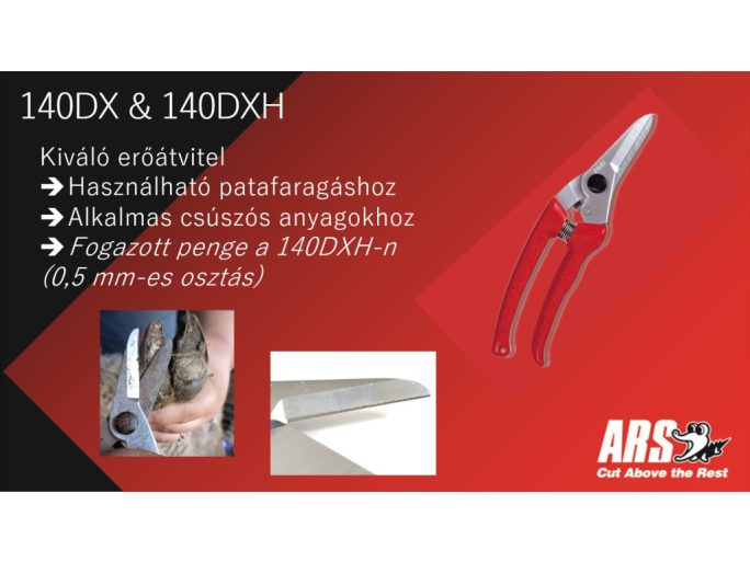 ARS 140DX-R pruning shears with red handle