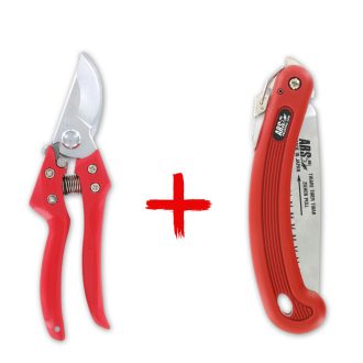 ARS CB-8Z pruning shears with ARS 210DX folding saw